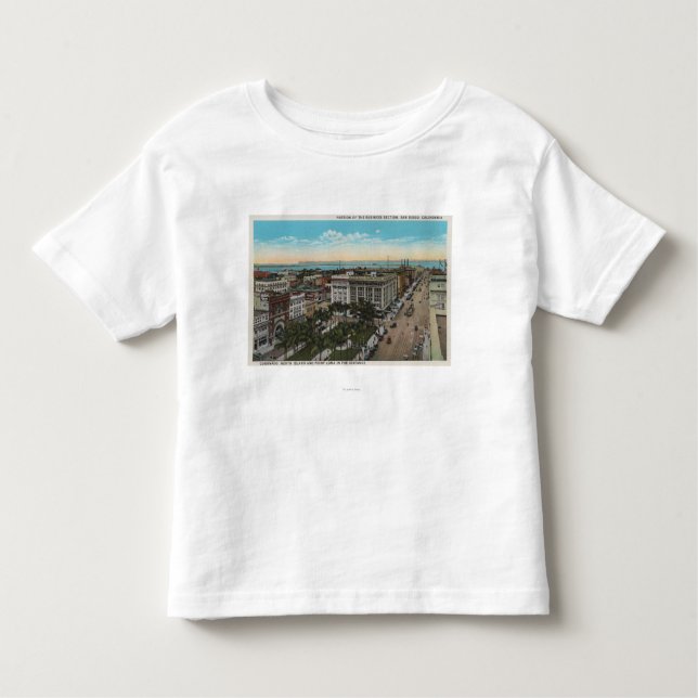 Camiseta Infantil San Diego, CA - opinião de olho de pássaro do (Frente)