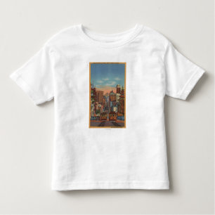 Camiseta Infantil San Francisco, CA - teleféricos que vão acima