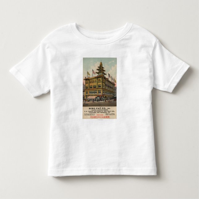 Camiseta Infantil San Francisco, CAChinatown AdSing Co. gordo (Frente)