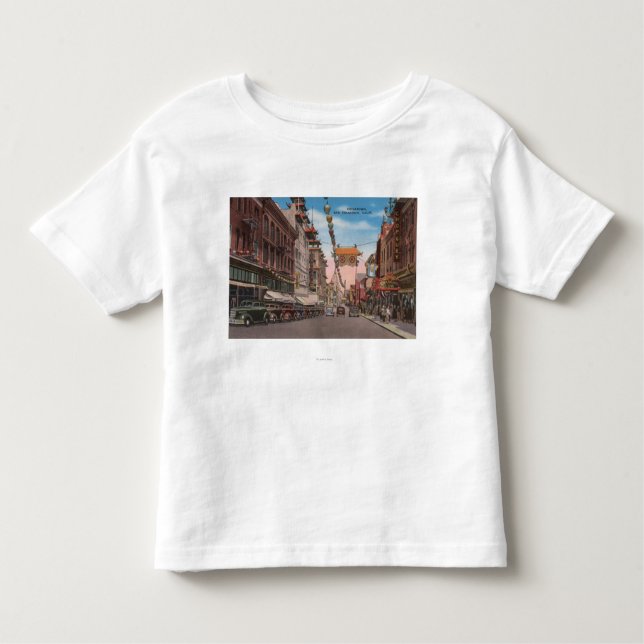 Camiseta Infantil San Francisco, CAView da rua principal de (Frente)