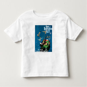 Camiseta Infantil San Francisco, o cais de CaliforniaFisherman