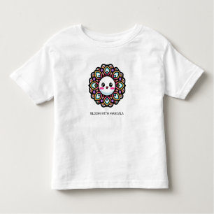 Camiseta Infantil Sangue com Design de Flor Mandala