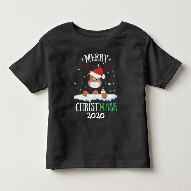 Camiseta Infantil Sanitizador de máscara de cristal de feliz diverti (Frente)