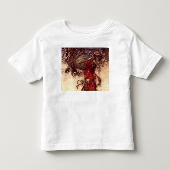 Camiseta Infantil Santa Claus Arthur Rackham (Frente)