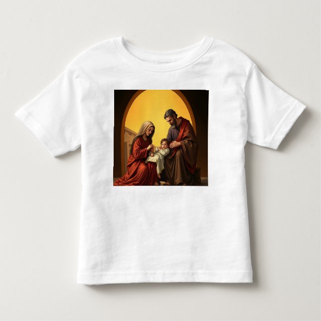 Camiseta Infantil Santa Família Jesus Maria e Joseph Toddler Tee (Frente)