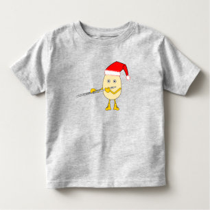 Camiseta Infantil Santa Hat Flute Egghead