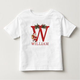 Camiseta Infantil Santa Monogrammed and Name Family Matching
