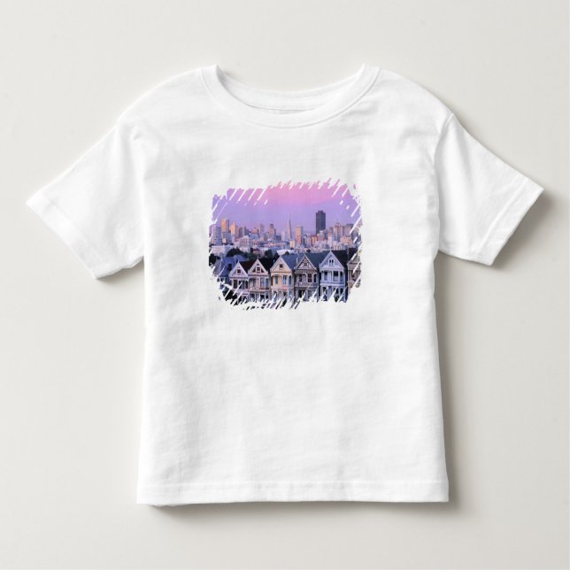 Camiseta Infantil São Francisco, Califórnia. Vista do Vitoriano (Frente)