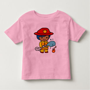 Camiseta Infantil Sapador-bombeiro fêmea