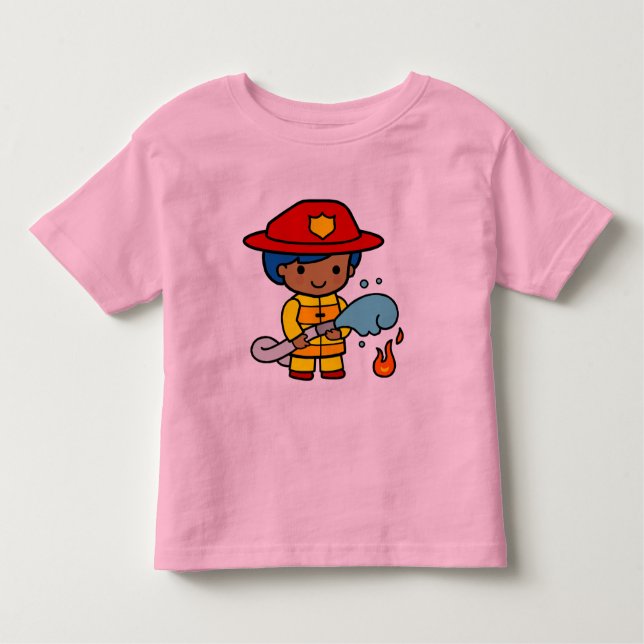 Camiseta Infantil Sapador-bombeiro fêmea (Frente)