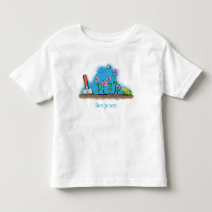 Camiseta Infantil sapo bonito e abelha na ilustração de desenho an