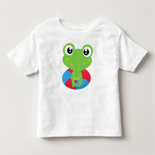 Camiseta Infantil Sapo bonito, Sapo pequeno, Sapo verde, anel Nataçã