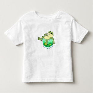 Camiseta Infantil Sapo com copo de suco