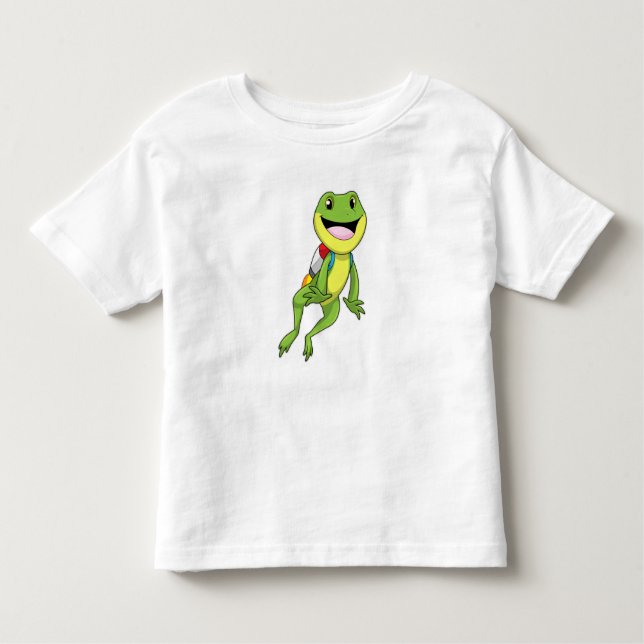 Camiseta Infantil Sapo com Jetpack (Frente)