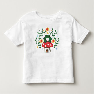 Camiseta Infantil Sapo de Cottagecore Aestético Kawaii no Algodão do