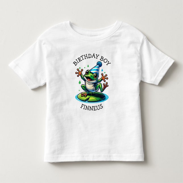 Camiseta Infantil Sapo Engraçado Que Pensava Que Era Um Garoto De An (Frente)