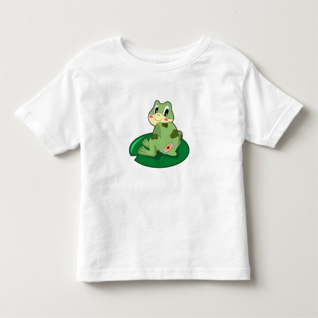 Camiseta Infantil Sapo Folha de Coração (Frente)