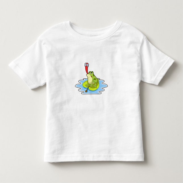 Camiseta Infantil Sapo na folha com inseto (Frente)