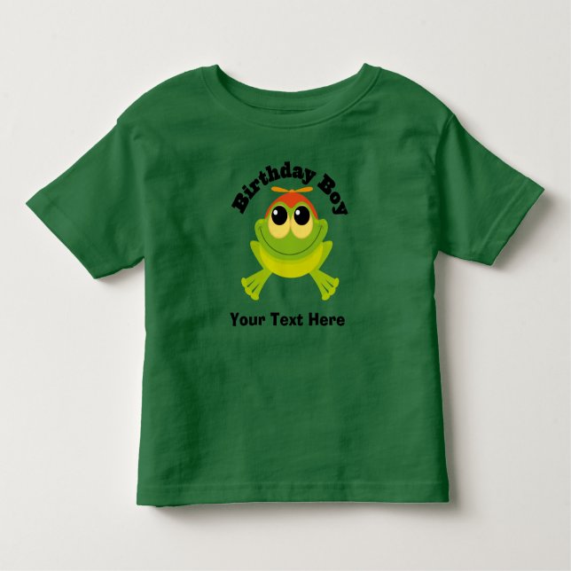 Camiseta Infantil Sapo Personalizado Birthday Boy (Frente)