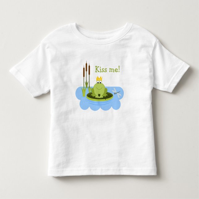 Camiseta Infantil Sapo Príncipe me beije (Frente)