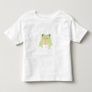 Camiseta Infantil Sapo verde-branca - transparente. 