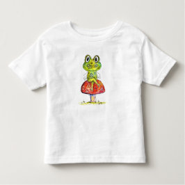 Camiseta Infantil Sapo Verde Brilhante em Toadstool