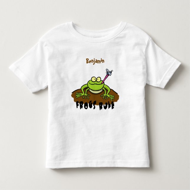 Camiseta Infantil Sapos governam desenho animado do sapo verde (Frente)
