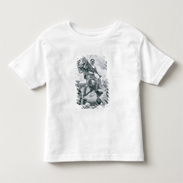 Camiseta Infantil Sargento Jaspe na batalha do forte Moultrie (Frente)