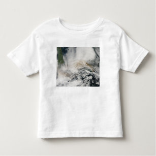 Camiseta Infantil Sarychev Pico soprando através do mar de Okhotsk
