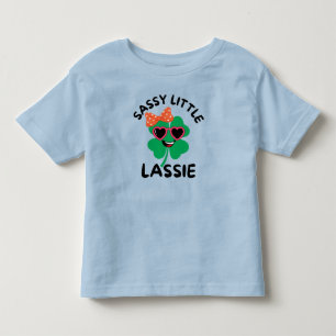 Camiseta Infantil Sassy Little Lassie: Dia de São Patrício Crianças 