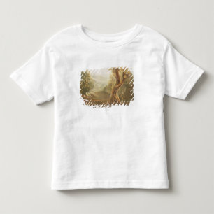 Camiseta Infantil Satã que contempla Adam e véspera no paraíso, d