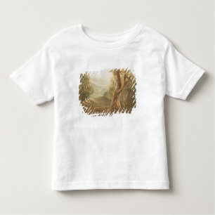Camiseta Infantil Satã que contempla Adam e véspera no paraíso, de
