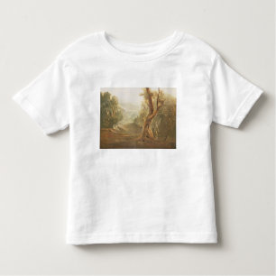 Camiseta Infantil Satã que contempla Adam e véspera no paraíso, de