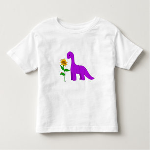 Camiseta Infantil Sauropod e girassol