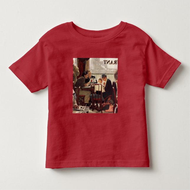 Camiseta Infantil Say Grace por Norman Rockwell (Frente)