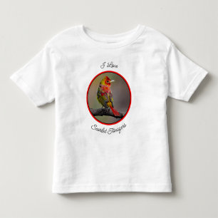 Camiseta Infantil Scarlet Tanager Molting - Fotografia original