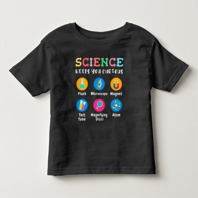 Camiseta Infantil Science keeps you curious (Frente)