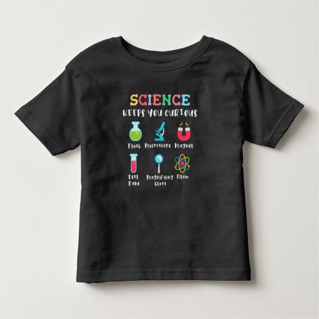 Camiseta Infantil Science keeps you curious (Frente)