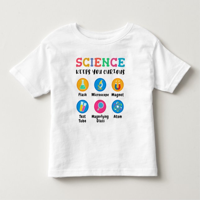 Camiseta Infantil Science keeps you curious (Frente)