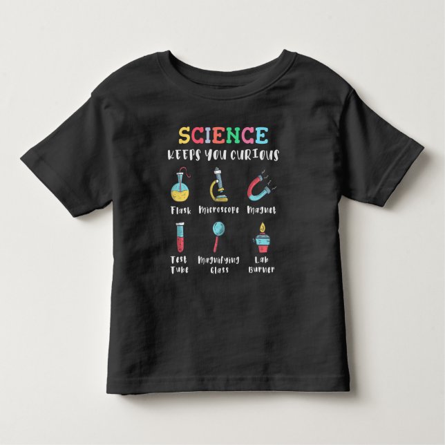 Camiseta Infantil Science keeps you curious (Frente)