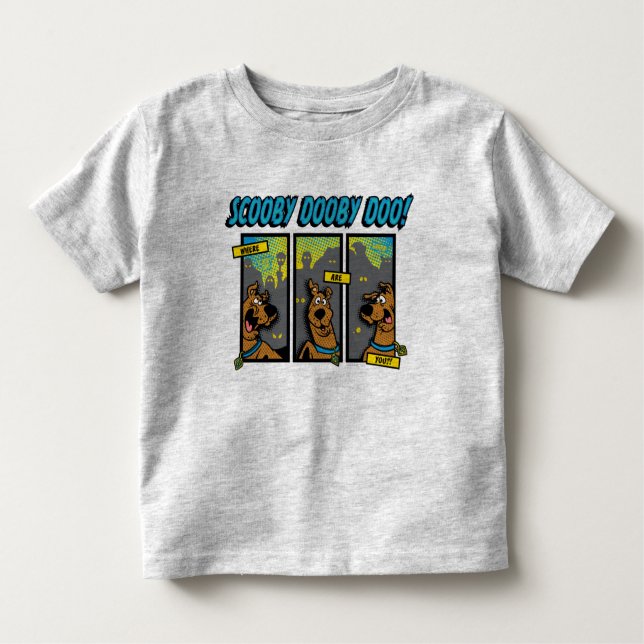 Camiseta Infantil Scooby-Doo Onde Estão Os Painéis De BD (Frente)