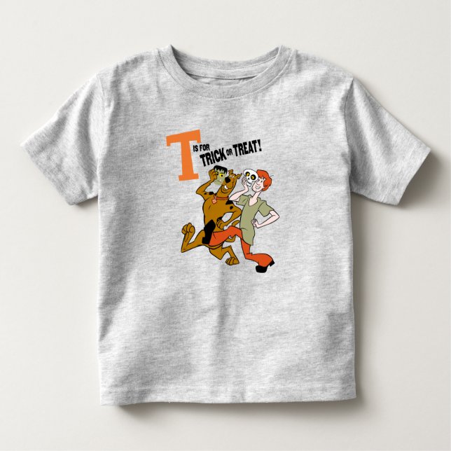 Camiseta Infantil Scooby-Doo | T é para Trick ou Tratat (Frente)