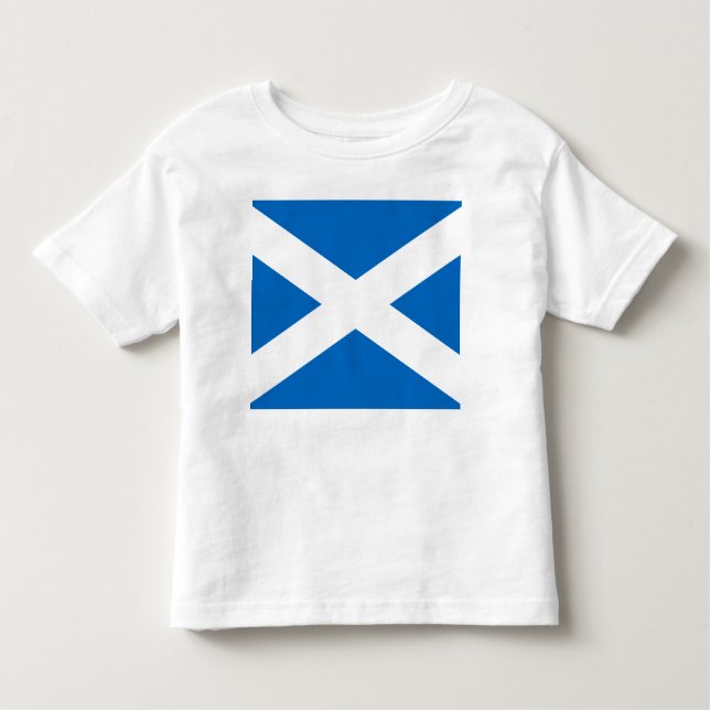 Camiseta Infantil Scottish Flag of Scotland Santo Andrew's Cross (Frente)