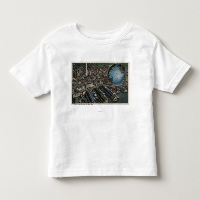 Camiseta Infantil Seattle, Washington - antena de Seattle (Frente)