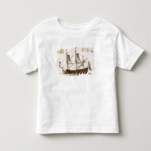 Camiseta Infantil Seção através de um navio francês de primeira 