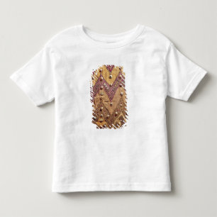 Camiseta Infantil Seção do tecido bordado com chapas do ouro