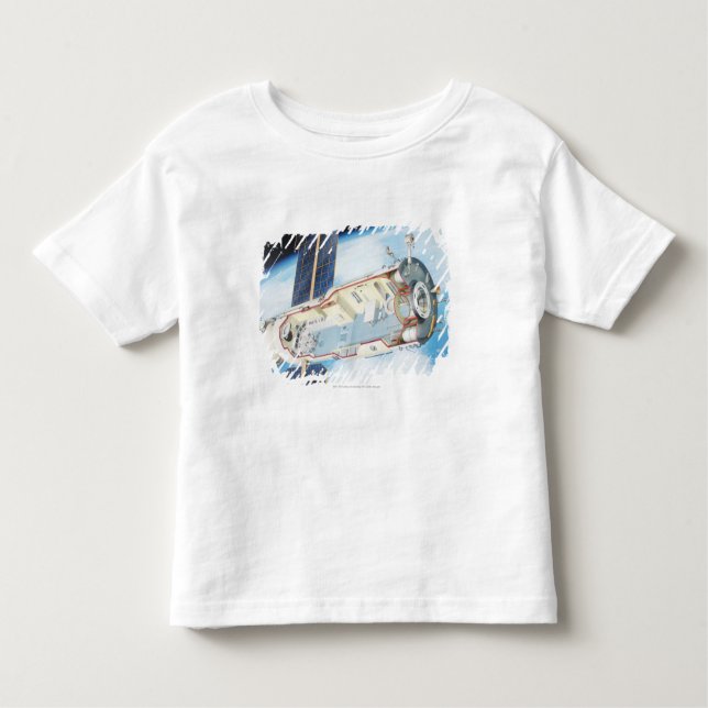 Camiseta Infantil Secção transversal da estação espacial psta solar (Frente)