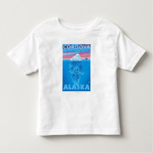 Camiseta Infantil Secção transversal do iceberg - Cordova, Alaska
