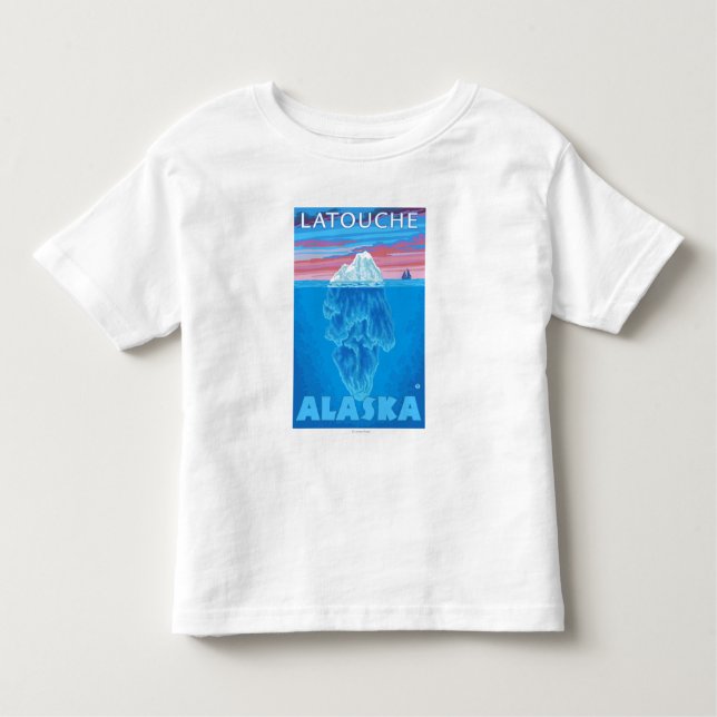 Camiseta Infantil Secção transversal do iceberg - Latouche, Alaska (Frente)