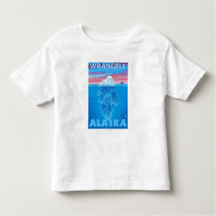 Camiseta Infantil Secção transversal do iceberg - Wrangell, Alaska